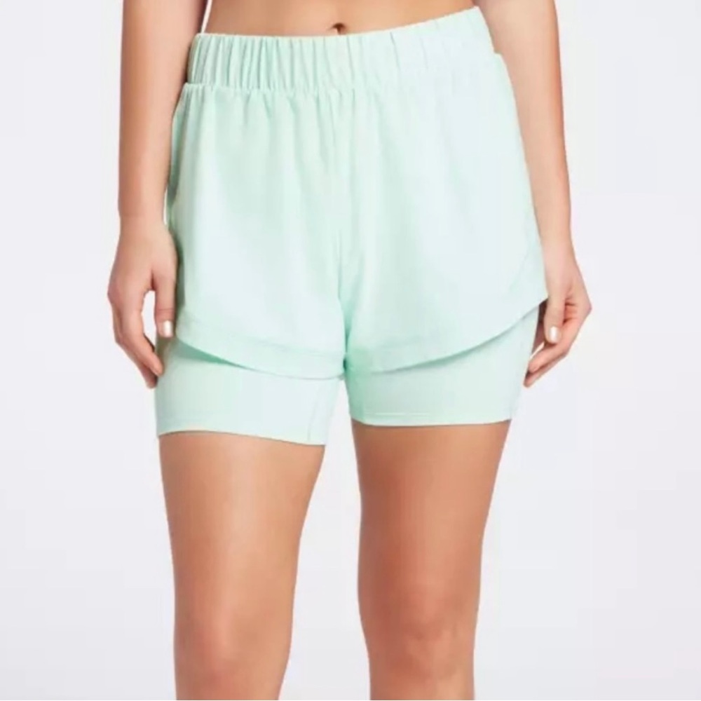NWT CALIA by Carrie Underwood 2 in 1 Ruched Running Shorts Size Small